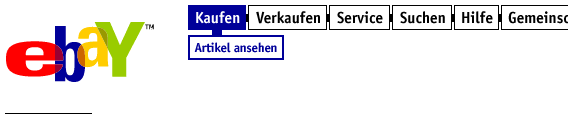 eBay Titelleiste